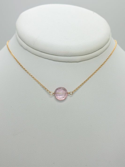 Pink Quartz Choker Necklace