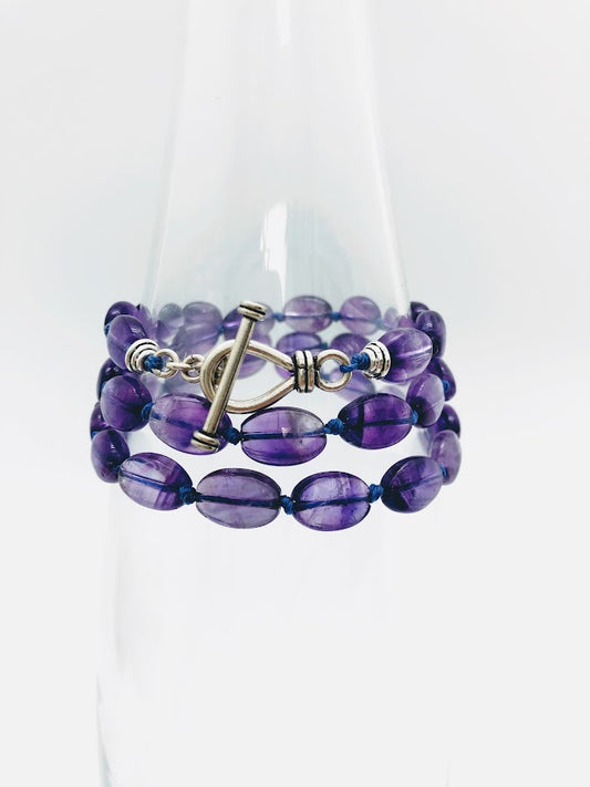 Healing Amethyst Necklace/multi-wrap bracelet